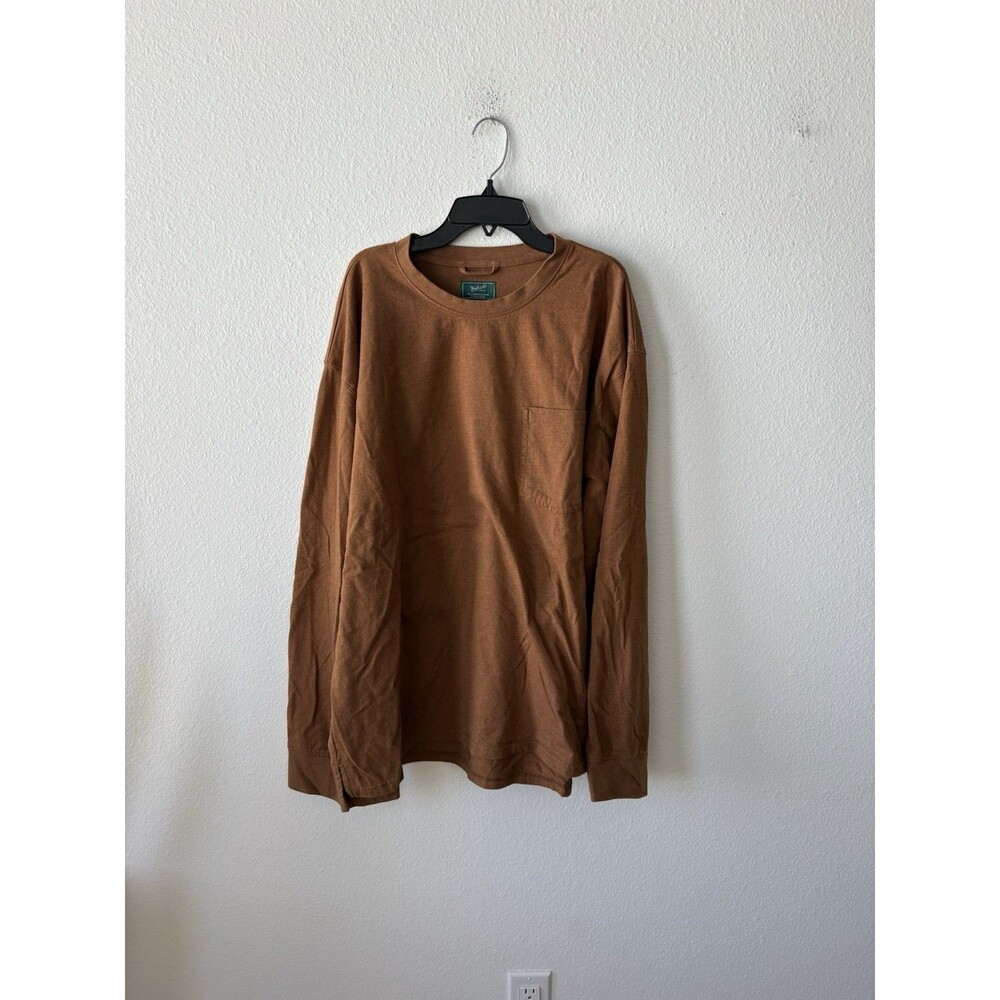 Woolrich The Green Label Collection Men’s Long Sleeve Pocket Tee Brown Size XXL